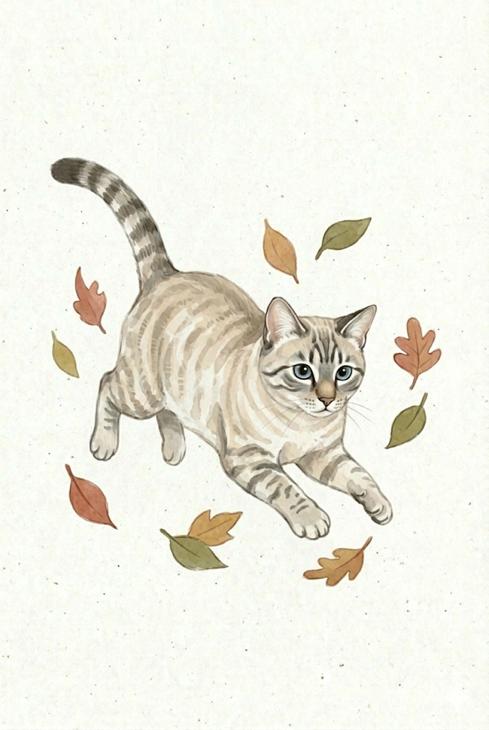 Lila jumping in leaves